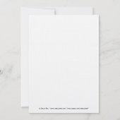 ヴィンテージベビー車用ベビーシャワー 招待状 (裏面)