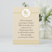 ヴィンテージベビー車用ベビーシャワー 招待状 (スタンド正面)