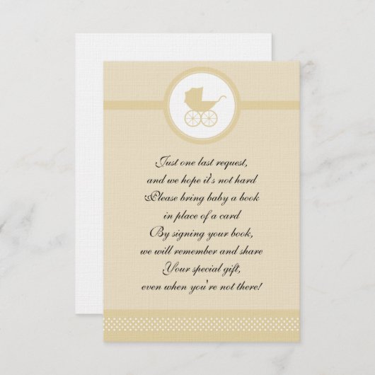 ヴィンテージベビー車用ベビーシャワー 招待状 (正面/裏面)