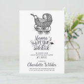 ヴィンテージベビー車用ベビーシャワーbyメール 招待状 (スタンド正面)