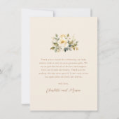 ヴィンテージベビー車男女兼用用ベビーシャワー サンキューカード (裏面)