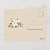 ヴィンテージベビー車男女兼用用ベビーシャワー ポストカード (裏面)