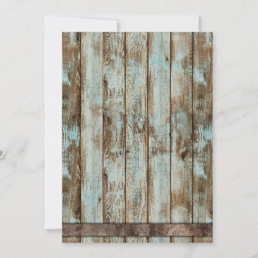 ヴィンテージベビー醸造バ素朴ンウッドベビーシャワー 招待状 (裏面)