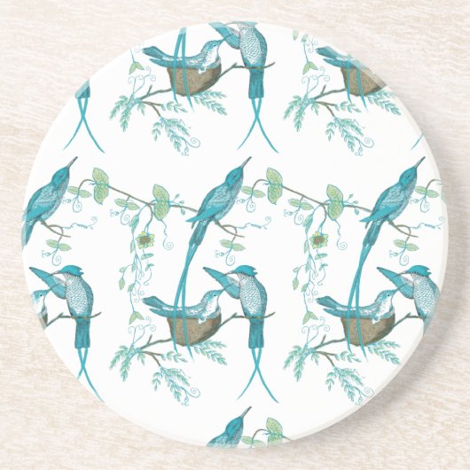 ヴィンテージベビー鳥のモマとパパバードコースター コースター (正面)