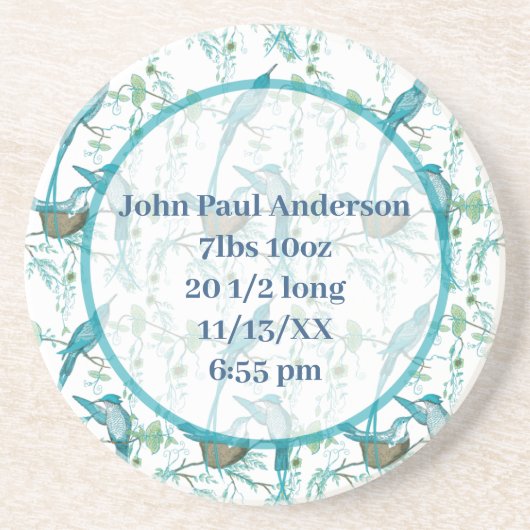 ヴィンテージベビー鳥のモマとパパバードコースター コースター (正面)