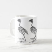 ヴィンテージベビー鳥骨格エッチング コーヒーマグカップ (正面左)