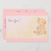 ヴィンテージベビー 招待状 (正面/裏面)