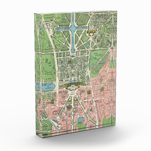 ヴィンテージベフランスのルサイユイラストレーション図 フォトブロック (左)