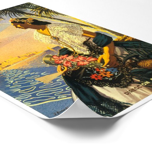 ヴィンテージベラクルスメキシコアートトラベルクラシックポスター ポスター (角)