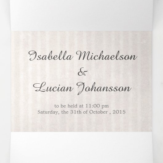 ヴィンテージベラムバラフォーマル結婚ズ 三つ折り招待状 (内部中)