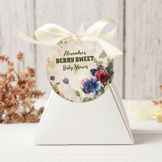 ヴィンテージベリースイートワイルドベリーベビーシャワー ラウンドシール