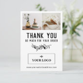 ヴィンテージベリーブランチのロゴ&写真のご注文ありがとうございます サンキューカード (スタンド正面)