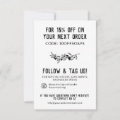 ヴィンテージベリーブランチのロゴ&写真のご注文ありがとうございます サンキューカード (裏面)