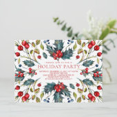 ヴィンテージベリーホリーホリデイ招待状 招待状 (スタンド正面)