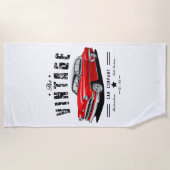 ヴィンテージベルエアカー ビーチタオル (正面)