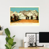 ヴィンテージベルエポックシーン，スイスアルプス ポスター (ホームオフィス)
