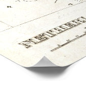 ヴィンテージベルギーの地図（1827年） ポスター (角)