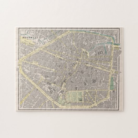 ヴィンテージベルギーの地図(1901年) ジグソーパズル (横)