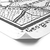 ヴィンテージベルギーの地図(1905年) ポスター (角)