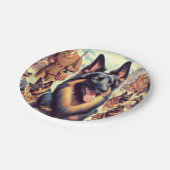 ヴィンテージベルギーテルブレンイラストレーション ペーパープレート (アングル)