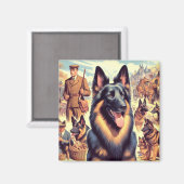 ヴィンテージベルギーテルブレンイラストレーション マグネット (正面/裏面)