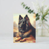 ヴィンテージベルギーテルヴル絵画ン ポストカード (スタンド正面)