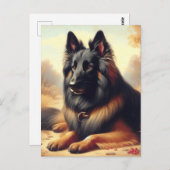 ヴィンテージベルギーテルヴル絵画ン ポストカード (正面/裏面)