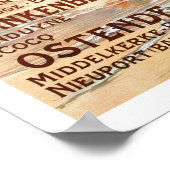 ヴィンテージベルギービーチ旅行 ポスター (角)