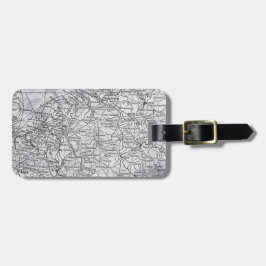 ヴィンテージベルギー、オランダ、ドイツ地域の地図 ラゲッジタグ