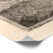 ヴィンテージベルゲン・ノルウェーの写真地図(1588) ポスター (角)