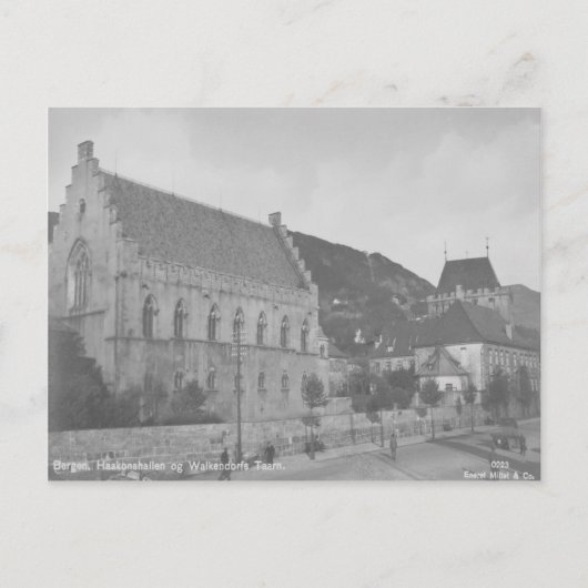 ヴィンテージベルゲンHaakonshallenはがき ポストカード (正面)