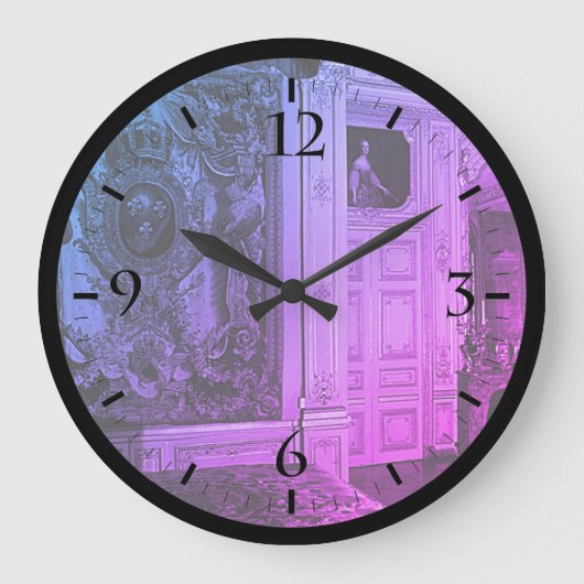 ヴィンテージベルサイユパレスルイXVベッドチャンバーラール ラージ壁時計 (正面)