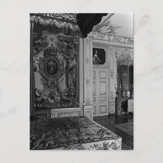 ヴィンテージベルサイユパレスルイXVベッドチャンバ ポストカード (正面)