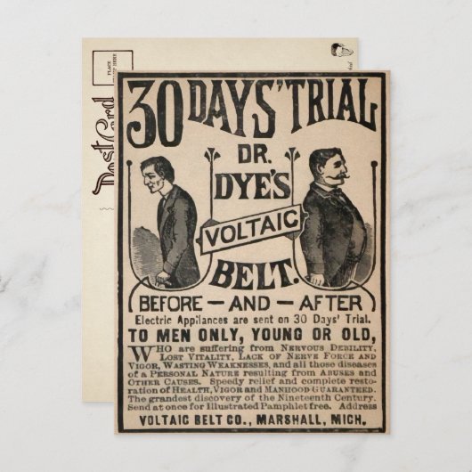 ヴィンテージベルト広告用はがき ポストカード (正面/裏面)