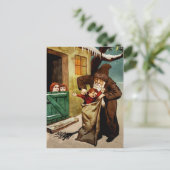 ヴィンテージベルニッケルが悪い子はがきを取る ポストカード (スタンド正面)