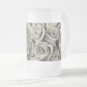 ヴィンテージベルベット美しいすりガラスのビールマグ フロストグラスビールジョッキ (正面右)