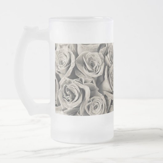 ヴィンテージベルベット美しいすりガラスのビールマグ フロストグラスビールジョッキ (左)