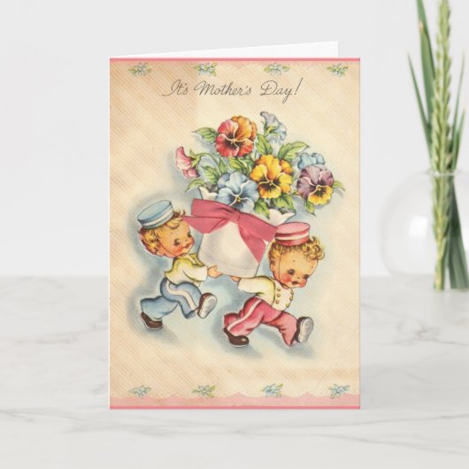 ヴィンテージベルボーイズ&パンシーマザーズデイカード カード (正面)