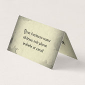 ヴィンテージベルムボゴロイヤリティ折り畳みカード 名刺 (裏面)