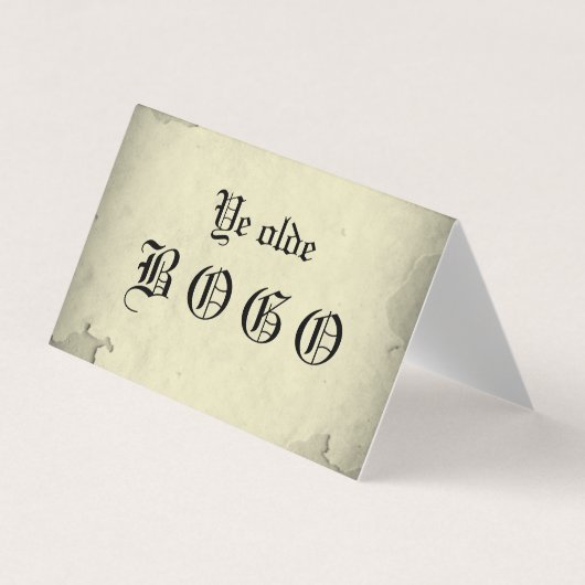 ヴィンテージベルムボゴロイヤリティ折り畳みカード 名刺 (正面)