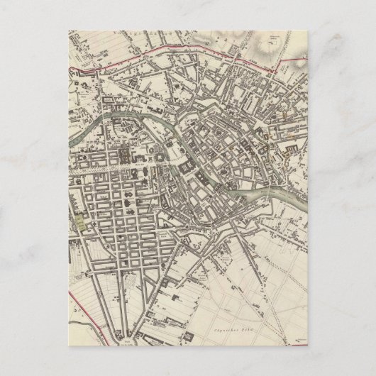 ヴィンテージベルリンの地図（1833年） ポストカード (正面)