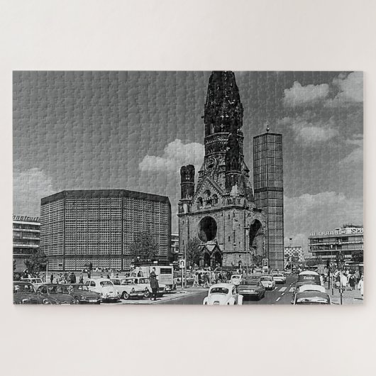 ヴィンテージベルリンカイザーウィルヘルム記念教会 ジグソーパズル (横)