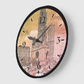 ヴィンテージベルリンカイザーウィルヘルム記念教会 ラージ壁時計 (傾斜)