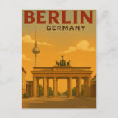 ヴィンテージベルリンドイツ旅行アートワーク ポストカード (正面)