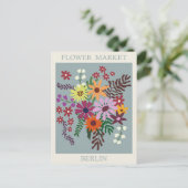 ヴィンテージベルリンドイツ花市場旅行 ポストカード (スタンド正面)
