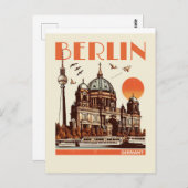 ヴィンテージベルリン大聖堂 – カレディエイト教会 ポストカード (正面/裏面)