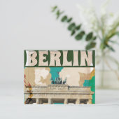 ヴィンテージベルリン旅行ポスター ポストカード (スタンド正面)