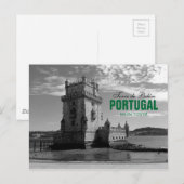 ヴィンテージベレムタワーシルエット3 | Torre Belem ポストカード (正面/裏面)