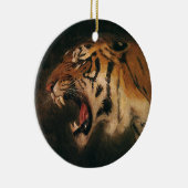 ヴィンテージベンガルタイガー大きな猫轟音、野生動物 セラミックオーナメント (右)
