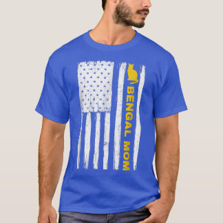 ヴィンテージベンガル猫ママ可愛い猫マザーアメリカンFl Tシャツ